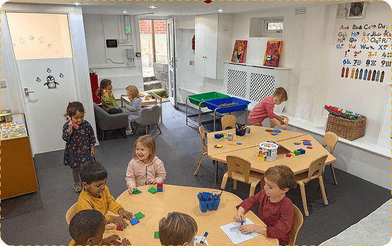 Children playing and learning at Spring Lane Nursery