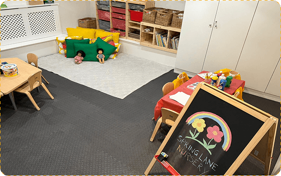Children playing and learning at Spring Lane Nursery