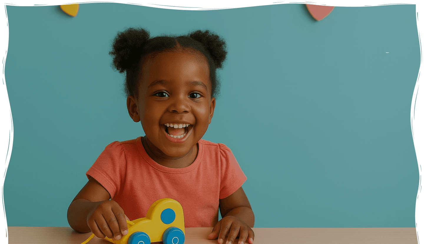 Happy child playing